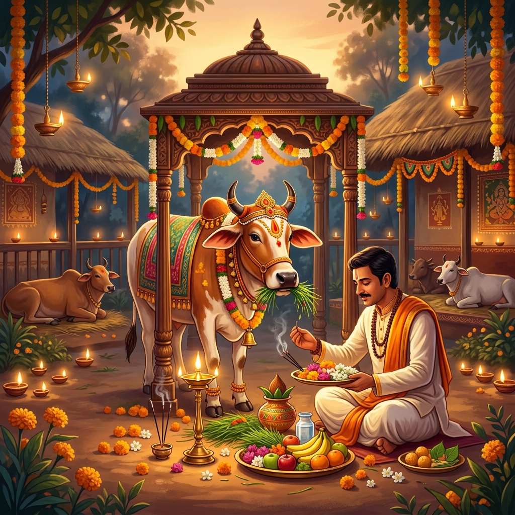 ಗೋಶಾಲೆಯಲ್ಲಿ ತುಲಾಭಾರ